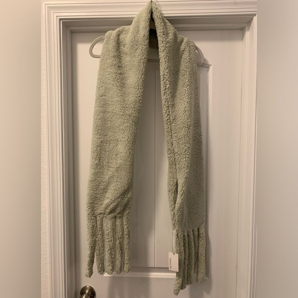Avenue Zoe Mint Scarf with Pockets and Fingers NWT